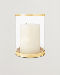  Modern Medium Hurricane Lamp Brass