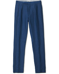  Linen Trousers Medium Blue