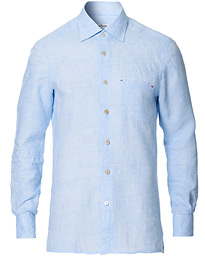  Linen Sport Shirt Light Blue