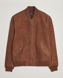  Gunners Lined Suede Bomber Jacket Country Brown