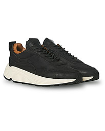  Vinci Bianchetto Leather Running Sneaker Black