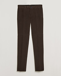 Slim Fit Soft Corduroy Trousers Dark Brown