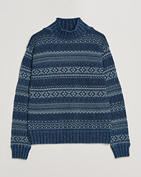  Mock Neck Sweater Blue Indigo