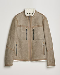  Tundra Shearling Leather Jacket Dark Sand