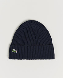 Lacoste Wool Knitted Beanie Navy Blue