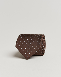  Dot Classic Tie 8 cm Brown/White