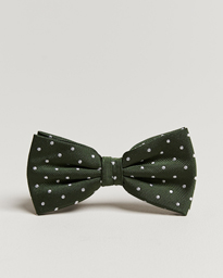  Dot Pre Tie Silk Olive/White