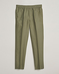  Smithy Linen/Cotton Drawstring Trousers Dusty Olive