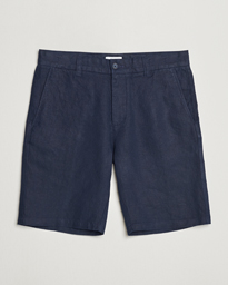  Crown Linen Shorts Navy Blue