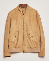  Suede Harrington Jacket Warm Khaki