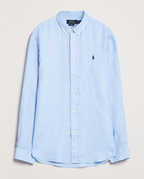  Slim Fit Linen Shirt Office Blue