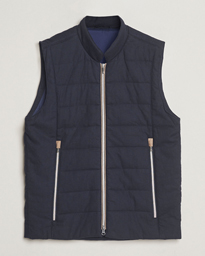  Linen/Alcantar Vest Navy