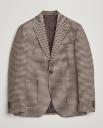  Fogerty Houndstooth Wool Blazer Brown