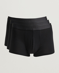 Sunspel 3-Pack Cotton Stretch Trunk Black
