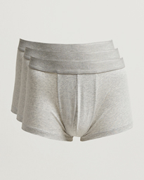 Sunspel 3-Pack Cotton Stretch Trunk Grey