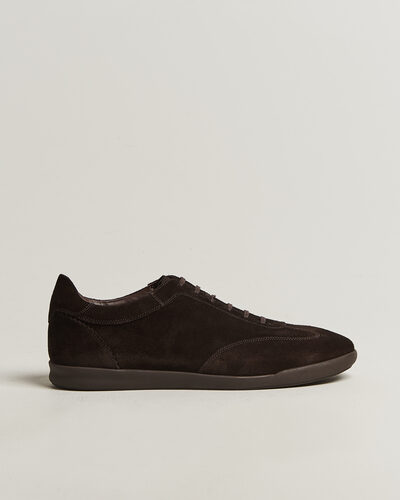 Loake 1880 Mayfair Suede Dress Sneaker Dark Brown