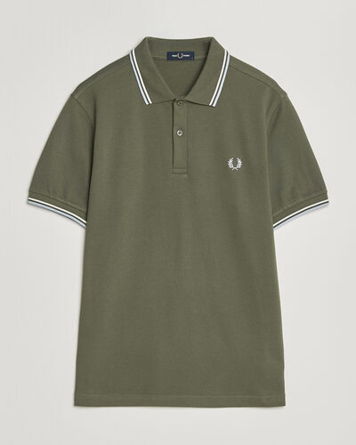 Fred Perry Twin Tipped Polo Shirt Laurel Wreath Green