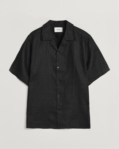 NN07 Julio Linen Resort Shirt Black