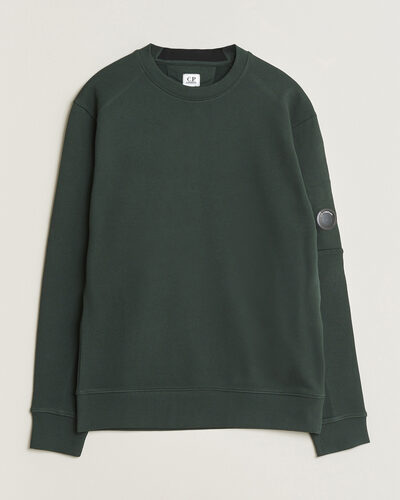 C.P. Company Diagonal Raised Fleece Lens Sweatshirt Emerald Green