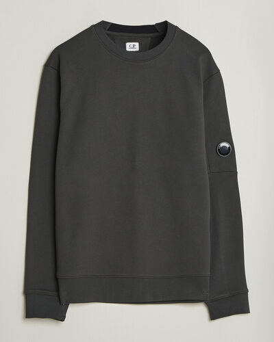 C.P. Company Diagonal Raised Fleece Lens Sweatshirt Dark Grey