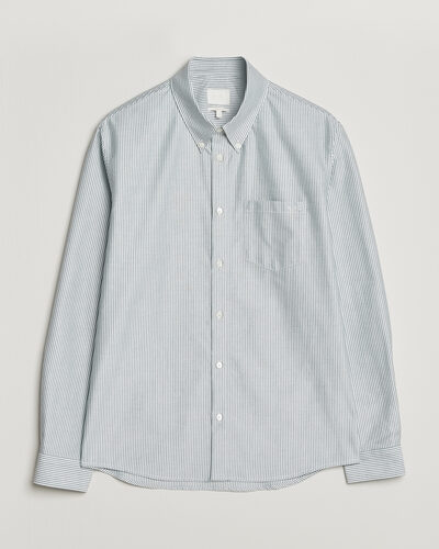 A.P.C. Greg Striped Oxford Shirt Green/White