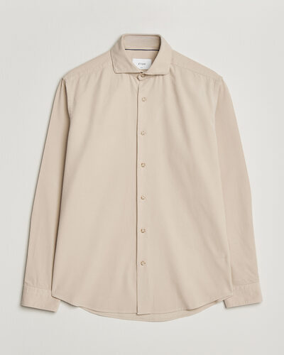 Eton Casual Fit Corduroy Shirt Beige