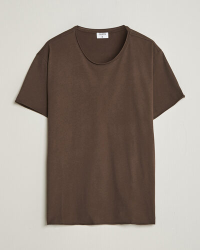 Filippa K Roll Neck Crew Neck T-Shirt Golden Brown