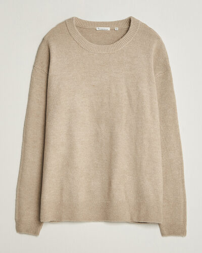 KnowledgeCotton Apparel Knitted Crewneck Feather Grey