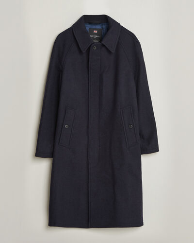 Gloverall Hynes Wool Coat Navy