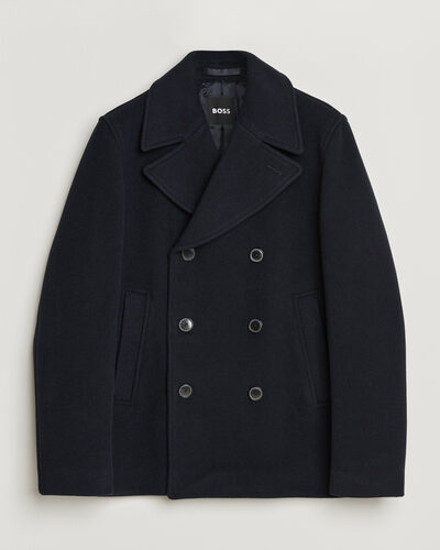 BOSS BLACK Hyde Wool Peacoat Dark Blue