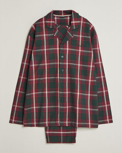 BOSS BLACK Checked Flannel Pyjama Set Open Red