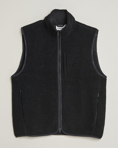 J.Lindeberg Duncan Wool Fleece Vest Black