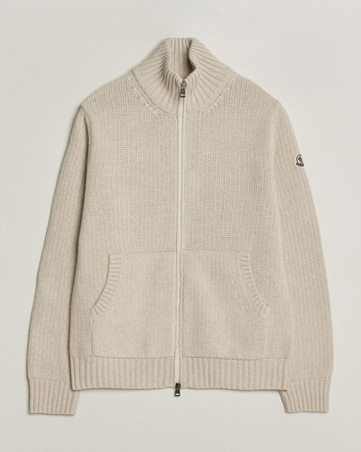 Moncler Full Zip Cardigan Light Beige
