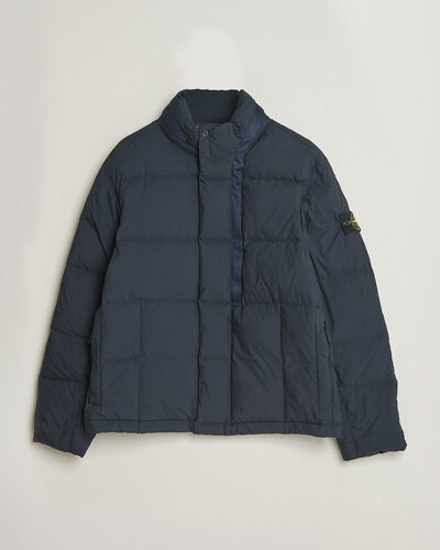 Stone Island Cotton/Nylon Padded Down Jacket Navy Blue