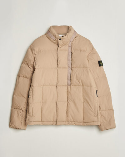Stone Island Cotton/Nylon Padded Down Jacket Biscuit
