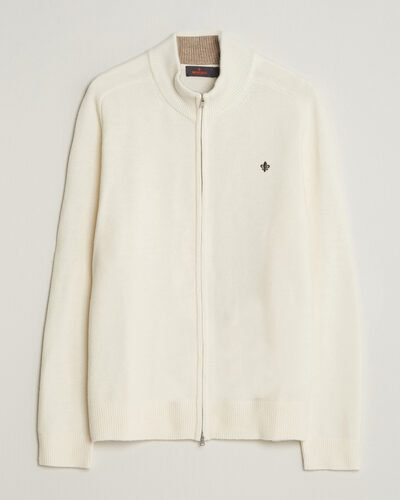 Morris Hertford Zip Cardigan Off White