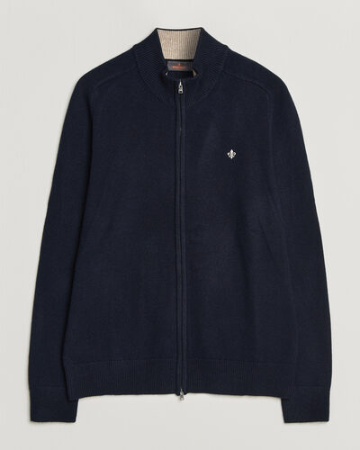 Morris Hertford Zip Cardigan Navy