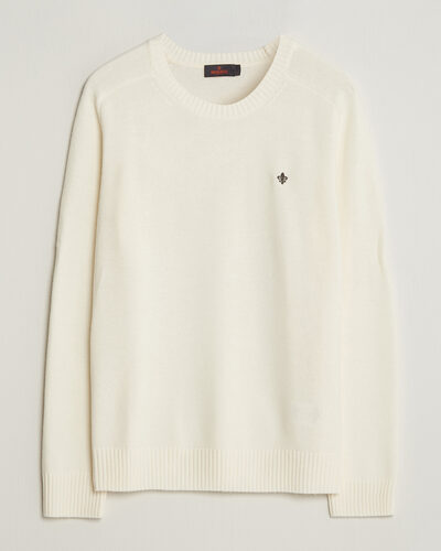 Morris Hertford Lambswool Crew Neck Off White