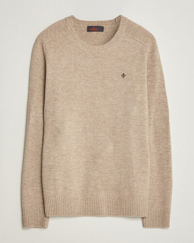 Morris Hertford Lambswool Crew Neck Khaki