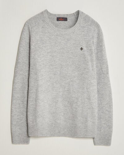 Morris Hertford Lambswool Crew Neck Grey