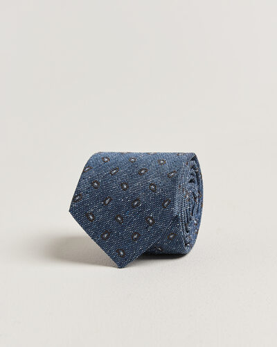 Amanda Christensen Silk Bourette Paisley 8cm Tie Sky Blue