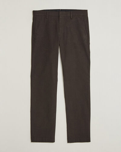 NN07 Theo Brushed Cotton Trousers Deep Truffle