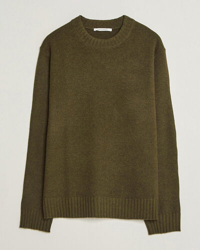 A Day's March Marlow Lambswool Sweater Forest Green