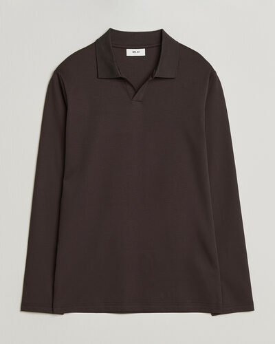 NN07 Paul Long Sleeve Polo Deep Truffle