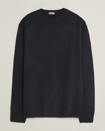 Stenströms Knitted Lambswool Crew Neck Dark Navy