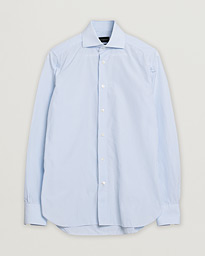 Ermenegildo Zegna Slim Fit Trofeo Striped Cotton Shirt Light Blue 38 - S
