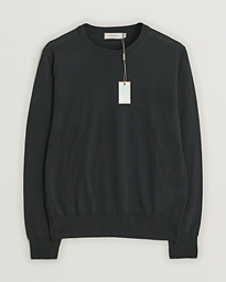 Canali Merino Wool Crew Neck Black