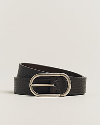 Brunello Cucinelli Grain Leather Belt Dark Brown