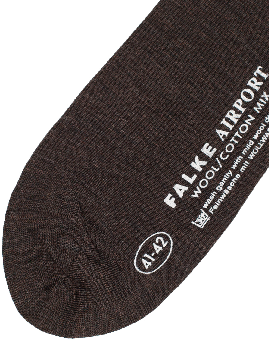 Herren | Unterwäsche | Falke | Airport Socks Dark Brown Melange