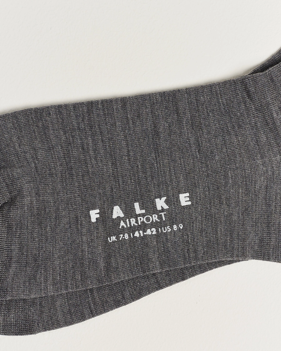 Herren | Normale Socken | Falke | Airport Socks Grey Melange